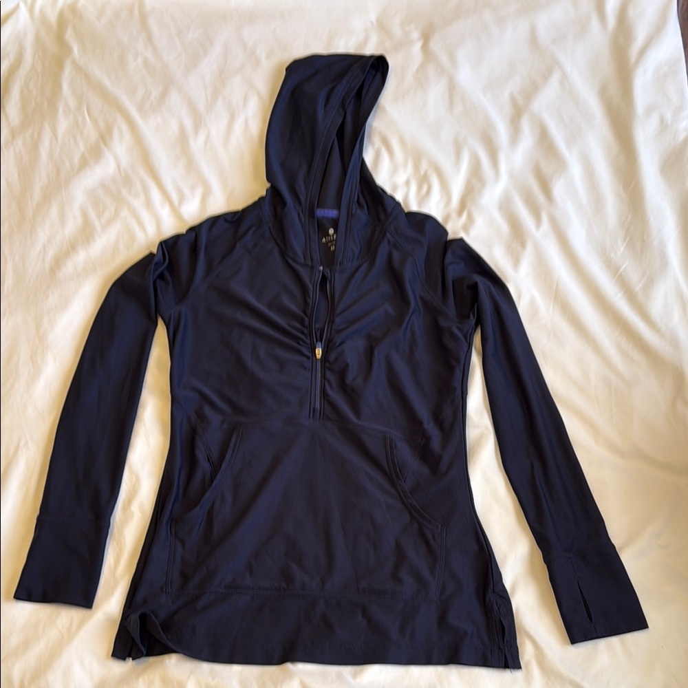 Athleta Women's Navy Blue Half Zip Hoodie EUC